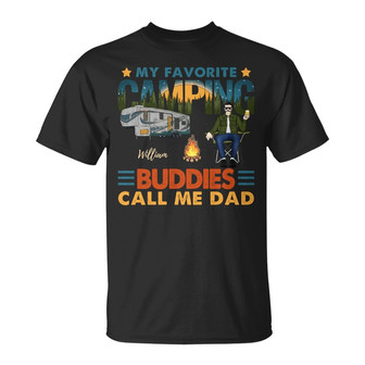 My Favorite Camping Buddies Custom T-Shirt - Gift for Dad - Thegiftio UK