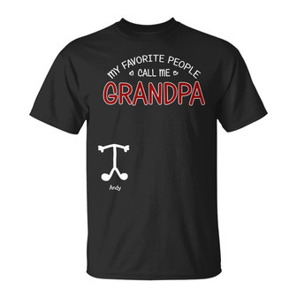 My Favorite People Call Me Grandpa Custom T-Shirt - Gift - Thegiftio UK