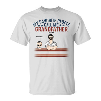My Favorite People Call Me Papa Custom T-Shirt - Thegiftio UK