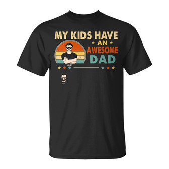 My Grandkids Have An Awesome Papa Custom T-Shirt - Thegiftio UK