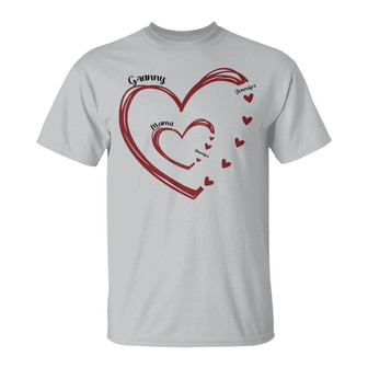 Nana Mama Little Hearts Personalized T-Shirt - Birthday Gift - Thegiftio UK