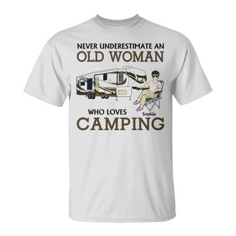 Never Underestimate An Old Man Custom T-Shirt - Gift for Him - Thegiftio UK