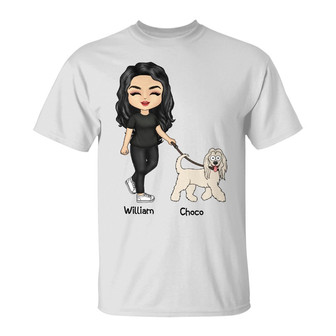 Never Walk Alone Personalized T-Shirt - Gift for Dog Lovers - Thegiftio UK