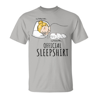 Official Sleep Shirt With Cats Custom T-Shirt - Thegiftio UK
