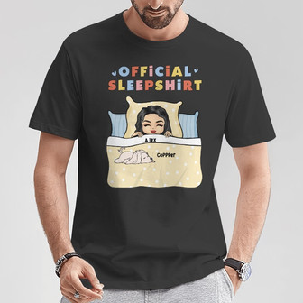 Official Sleepshirt Dog Mom Dog Dad Custom T-Shirt - Thegiftio UK
