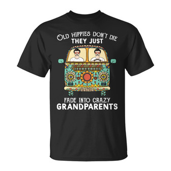 Old Hippies Don't Die Custom T-Shirt - Gift for Grandparents - Thegiftio UK