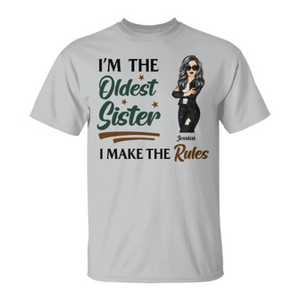 Oldest Middle Youngest Custom T-Shirt - Gift for Sisters - Thegiftio UK