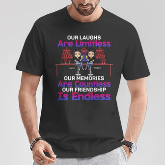 Our Laughs Limitless Personalized T-Shirt - Gift for Bestie - Thegiftio UK