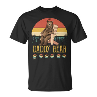 Papa Dada Bear Custom T-Shirt - Gift for Father, Grandpa - Thegiftio UK