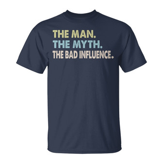 Papa The Bad Influence Custom T-Shirt - Father's Day Gift - Thegiftio UK
