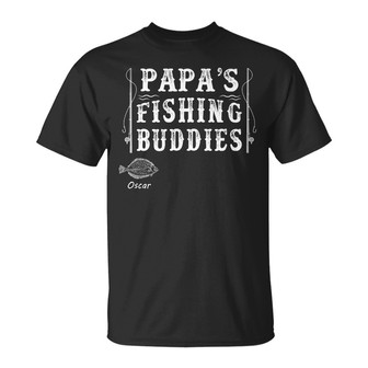 Papa's Fishing Buddies Custom T-Shirt - Gift for Dad - Thegiftio UK