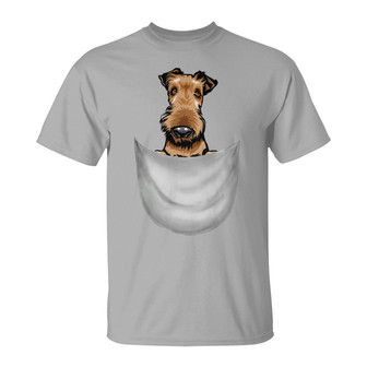Peeking Dog Pocket Custom T-Shirt - Gift for Dog Lovers - Thegiftio UK