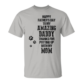 Peeking Dogs Happy Father’s Day Custom T-Shirt - For Dad - Thegiftio UK