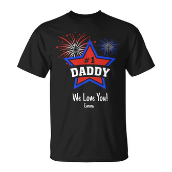 Personalized Daddy T Shirt, We love you - Thegiftio UK