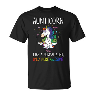 Personalized Aunt Unicorn T Shirt - Thegiftio UK
