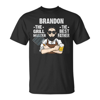 Personalized BBQ Dad Grandpa T Shirt - Thegiftio UK