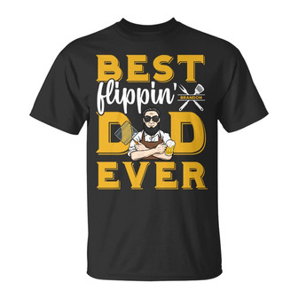 Personalized BBQ Flipping Dad T Shirt - Thegiftio UK