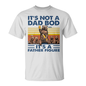 Personalized Bear Dad Bod Father Figure T Shirt - Thegiftio UK