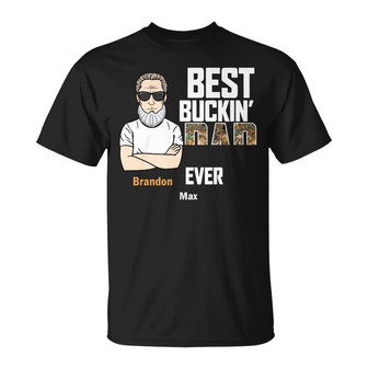 Personalized Best Bucking Dad Ever T Shirt - Thegiftio UK