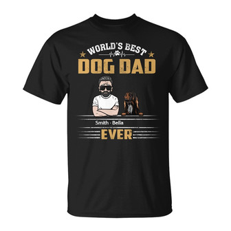 Personalized Best Dog Dad Ever T Shirt - Thegiftio UK