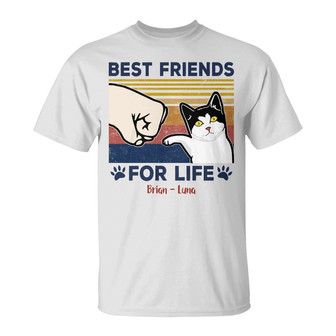 Personalized Best Friend For Life T Shirt - Thegiftio UK