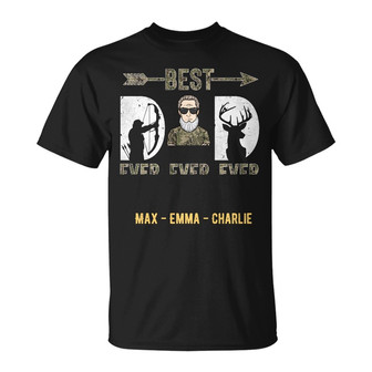 Personalized Best Hunting Dad Grandpa Ever T Shirt - Thegiftio UK