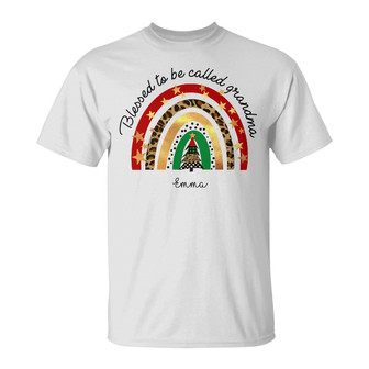 Personalized Blessed To Be Called Grandma Christmas T Shirt - Thegiftio UK