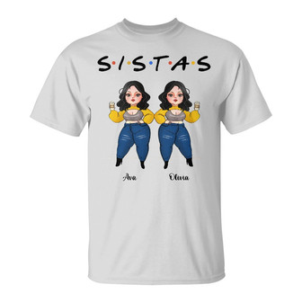Personalized BWA Friends Sister T Shirt - Thegiftio UK