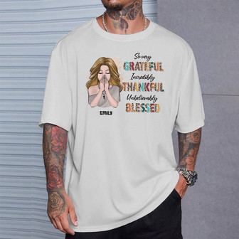 Personalized BWA Grateful Thankful Blessed T Shirt - Thegiftio UK