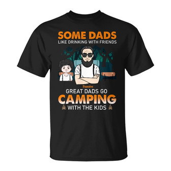 Personalized Camping Dad Grandpa T Shirt - Thegiftio UK
