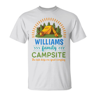 Personalized Camping Family White T Shirt - Thegiftio UK