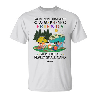 Personalized Camping Gang White T Shirt - Thegiftio UK