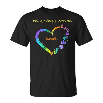 Personalized Camping Girl Simple Woman T Shirt - Thegiftio UK