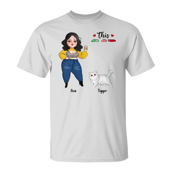 Personalized Cat Lady T Shirt - Thegiftio UK
