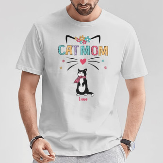 Personalized Cat Mom Grandma T Shirt - Thegiftio UK