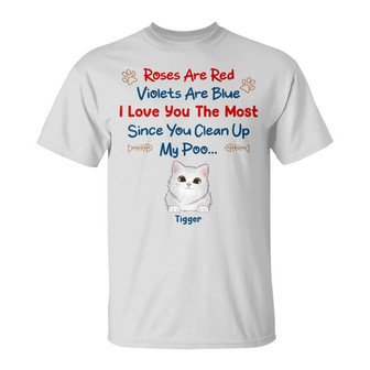 Personalized Cat Mom I Love You T Shirt - Thegiftio UK