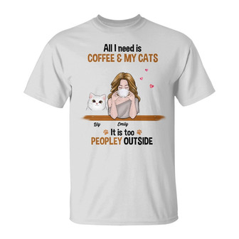 Personalized Cat Mom Peopley T Shirt - Thegiftio UK