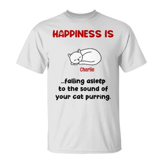 Personalized Cat Purring T Shirt - Thegiftio UK