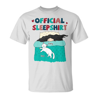 Personalized Cat Sleepshirt T Shirt - Thegiftio UK