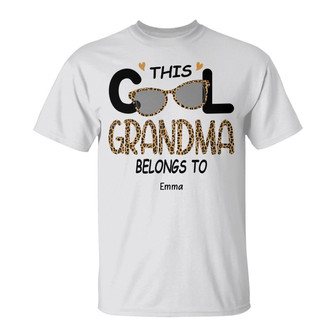 Personalized Cool Grandma White T Shirt - Thegiftio UK
