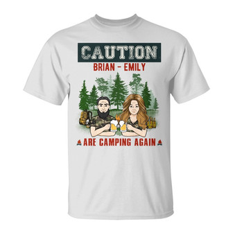 Personalized Couple Camping Funny T Shirt - Thegiftio UK