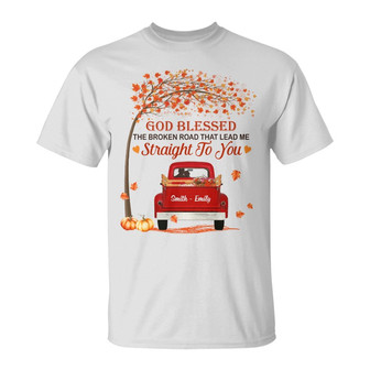 Personalized Couple Fall Halloween T Shirt - Thegiftio UK