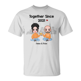 Personalized His Hers Gifts, Anniversary Gift, Couples, Couple Together Since T Shirt - Thegiftio UK