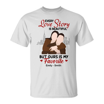 Personalized Couple Love Story T Shirt - Thegiftio UK