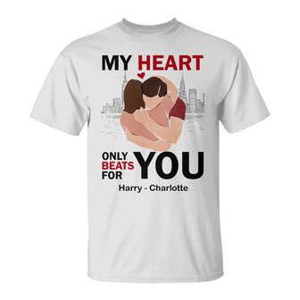 Personalized Couple My Heart Beats T Shirt - Thegiftio UK
