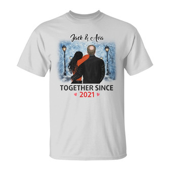 Personalized Anniversary Gift, 1st Anniversary Couples Gift, Couple Together Since T Shirt - Thegiftio UK