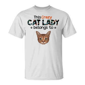 Personalized Crazy Cat Lady T Shirt - Thegiftio UK