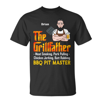 Personalized Dad BBQ Grill T Shirt - Thegiftio UK