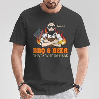 Personalized Dad BBQ T Shirt - Thegiftio UK