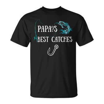 Personalized Dad Fishing Best Catches T Shirt - Thegiftio UK